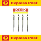 4 Glow Plugs for Toyota Dyna LY211 LY60 LY61 85~97 Diesel 4cy 3L 2.8L 2L 2.4L