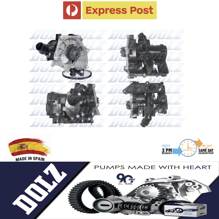 DOLZ Water Pump for Volkswagen VW Golf MK7 2.0 17-On DJHA DSFE DNFG  DJHB  DLBA 