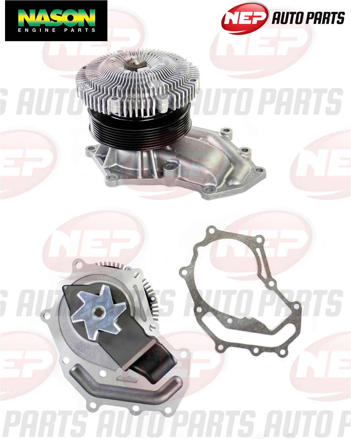 NEP Water Pump + Fan Clutch for Nissan Patrol GU 2000-1/2007 ZD30 3.0TDi Diesel