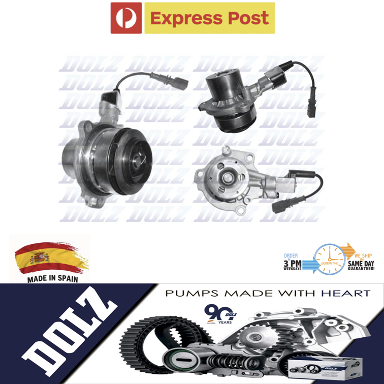 DOLZ Water Pump for Audi 2.0L TDI A6 C7 2015-2019 CNHA DDDA Engines