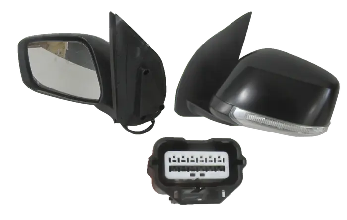 Door Mirror Left Black +Led Blinker Electric For Nissan Navara D40 2005-2015