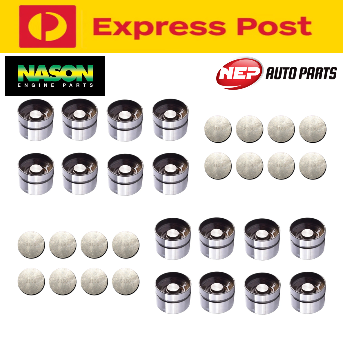 16 x Nason Lifters & Shims fits Nissan GA16DE Nx B13 Pulsar N14 N15
