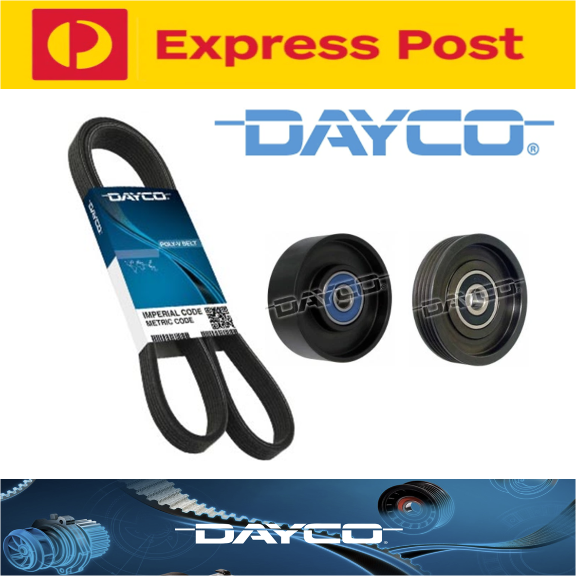 Dayco Belt & Pulley Kit for Ford Fairlane Fairmont Falcon BA BF 4.0L 2002-2008