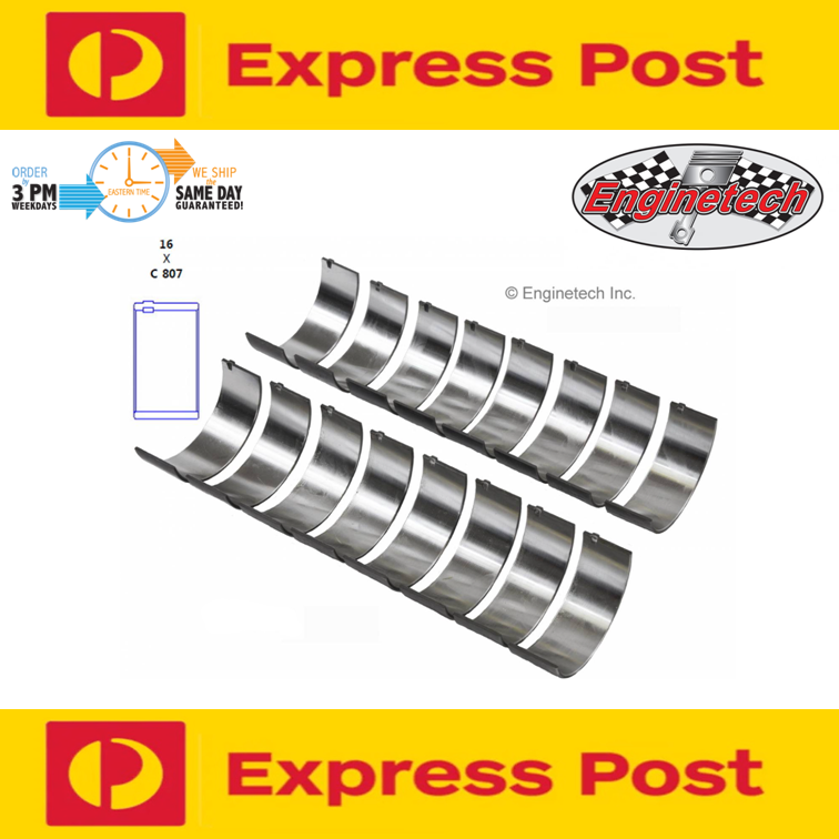 ENGINETECH CONROD BEARINGS STD SIZE V8 GEN III LS1 5.7 HOLDEN WH-WK-WL STATESMAN