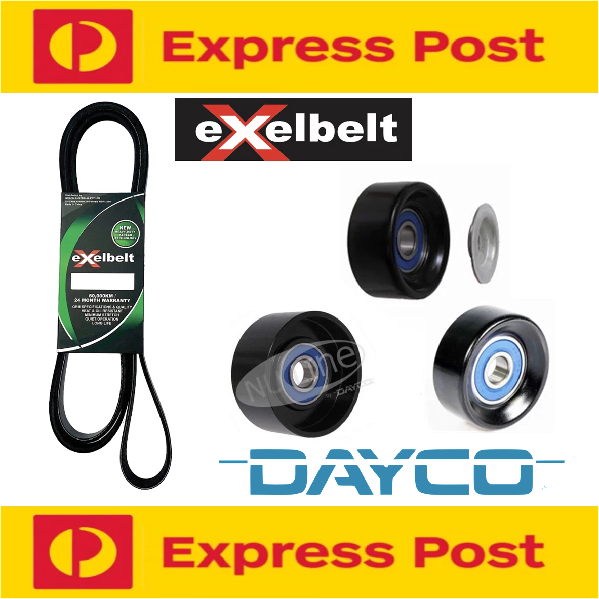Belt & Pulley Kit for Holden Commodore VX - VY 3.8L V6 Petrol 2000 - 2004