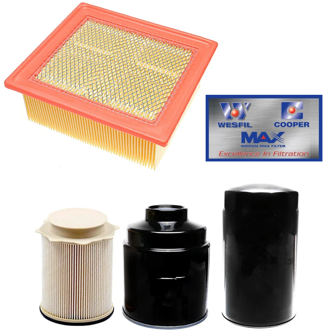 WESFIL 4WD Air Oil Fuel Filter Kit for Dodge RAM 2500 3500 13-18 6.7L Cummins