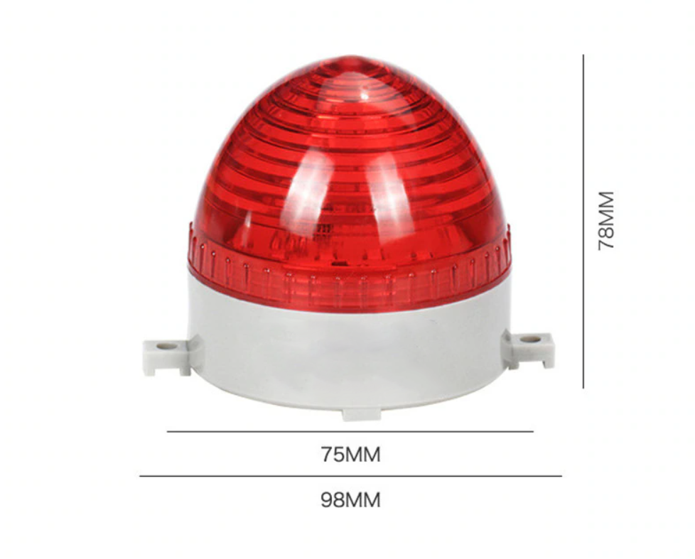Emergency Strobe Warning Light 75mm - 80mm 70fpm 240V Red Hard Wired SYF75D IP44