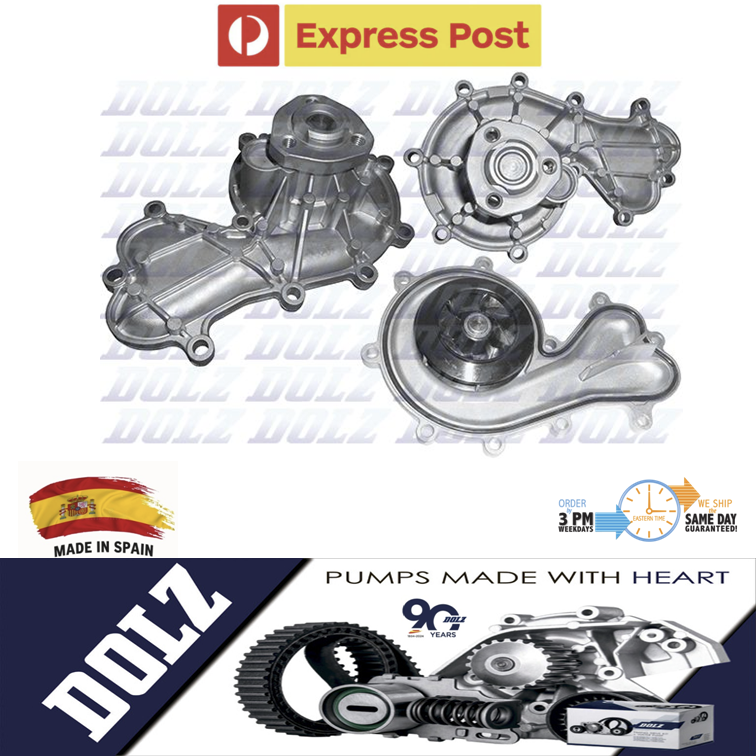 DOLZ Water Pump for Audi A8 D4 3.0L TDI CDTA CTBA CTBB 2010-2018 (6-Blade) 