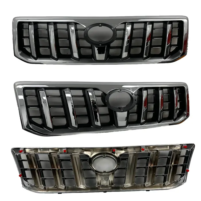 Front Grill Chrome/Black For Toyota Prado GRJ120, KDJ120, RZJ120, KZJ120 03-09