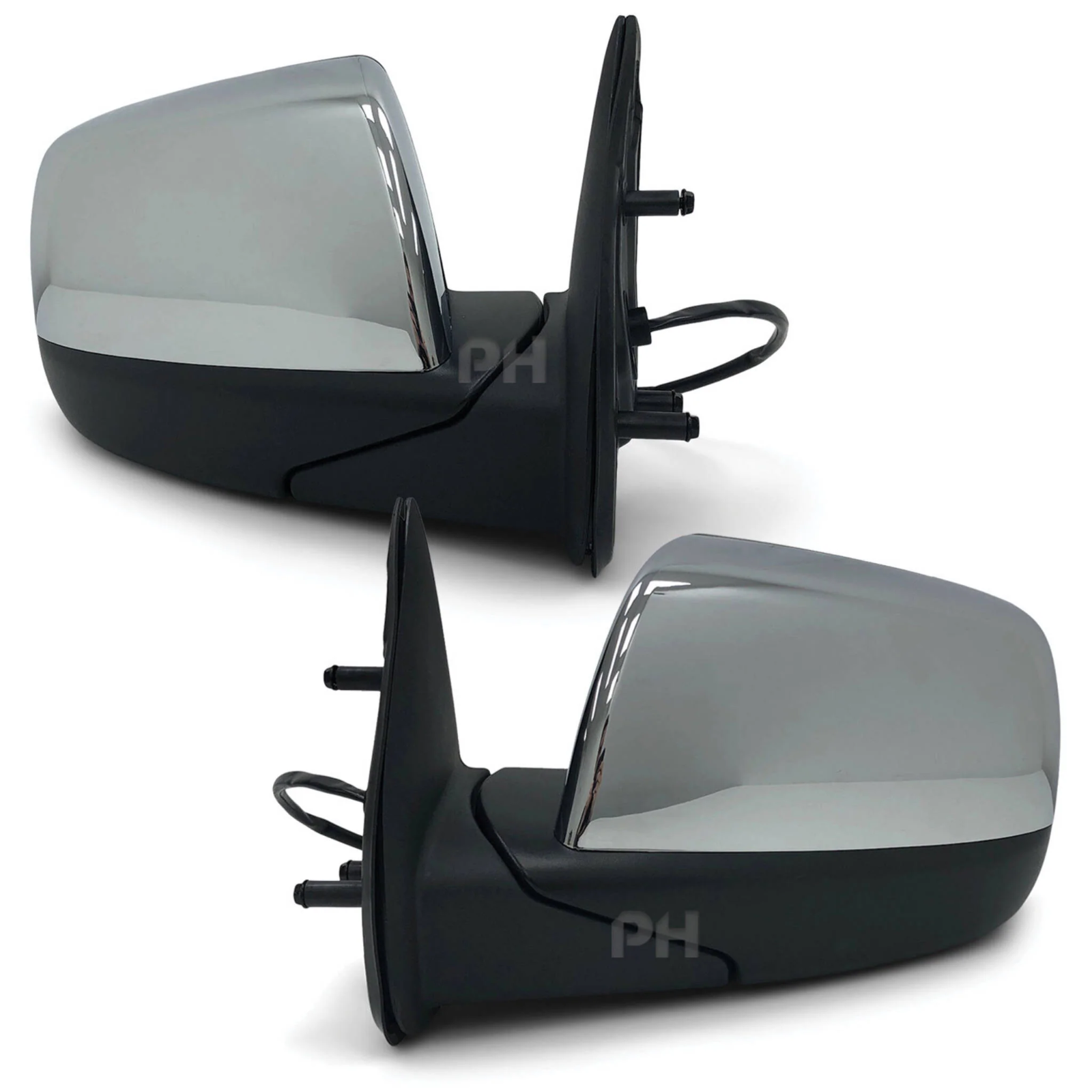 Door Mirrors Pair Chrome Electric For Ford Ranger Pj/Pk 2006-2011