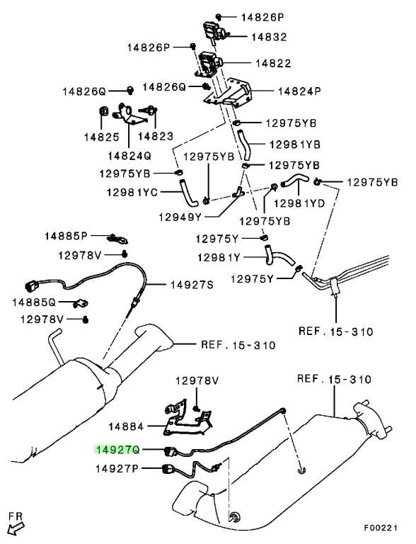 Exhaust Gas Temperature DPF Sensor for Mitsubishi Pajero 4M41 3.2L Diesel PREDPF