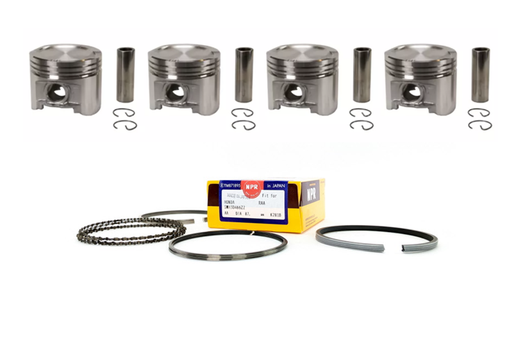 Piston Set/Kit with Rings for 1.5L Honda Civic ED EE EG D15B4 Engine 1.5 87-93