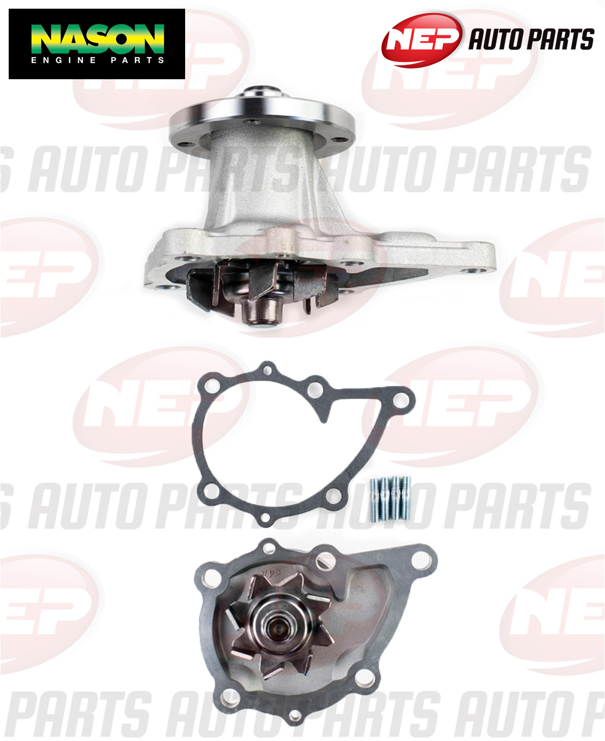 NEP WATER PUMP & GASKET for NISSAN DATSUN A12 A15 1200 120Y Sunny w/ Fan clutch