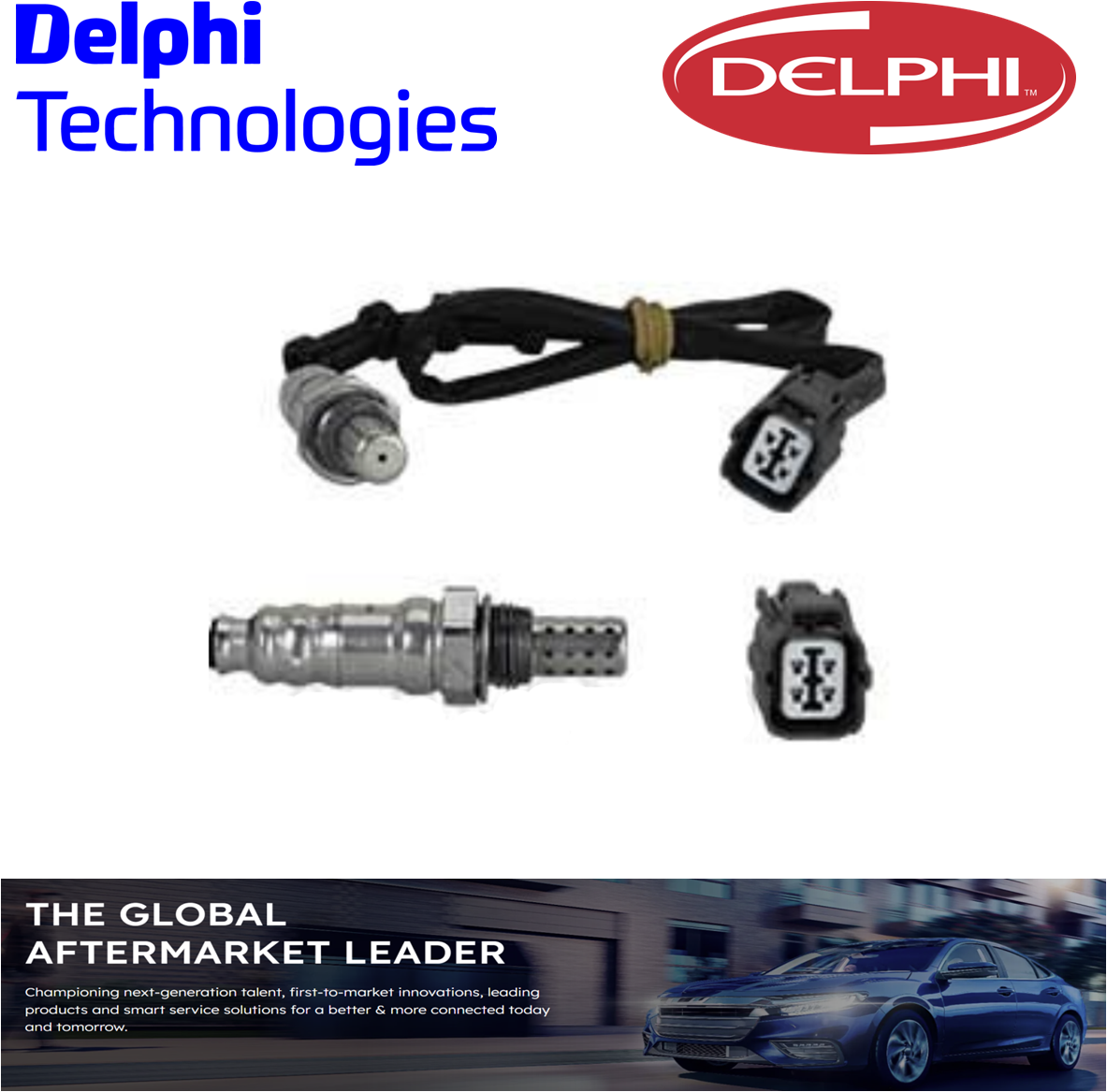 DELPHI Oxygen Sensor Pre-Cat for Honda Civic Ferio ES EU 1.7L D17A D17Z1