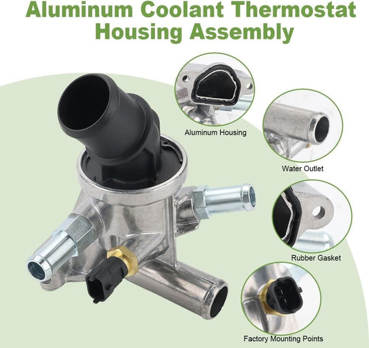 Aluminum Thermostat & Housing For Jeep Wrangler JK 2.8L CRD 2011-2018 68092350AA