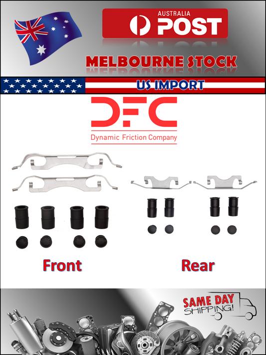US IMPORT Front & Rear Disc Brake Hardware Parts Kit for Jeep Grand Cherokee WK