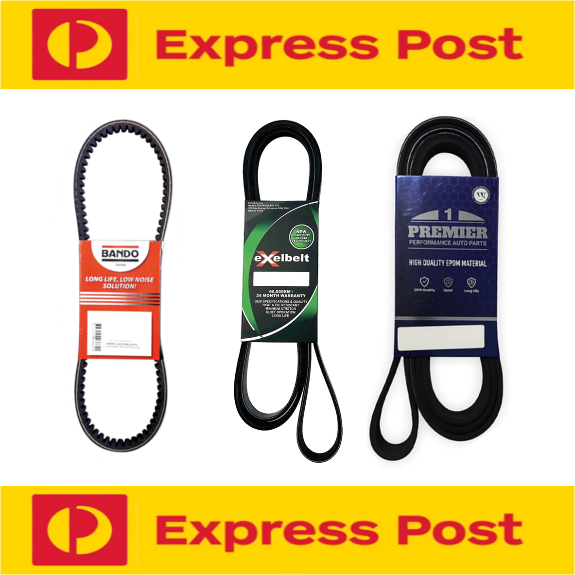 A/C & Alternator & P/S Drive Belt Kit for Honda Civic EJ EK EM1 1.6L