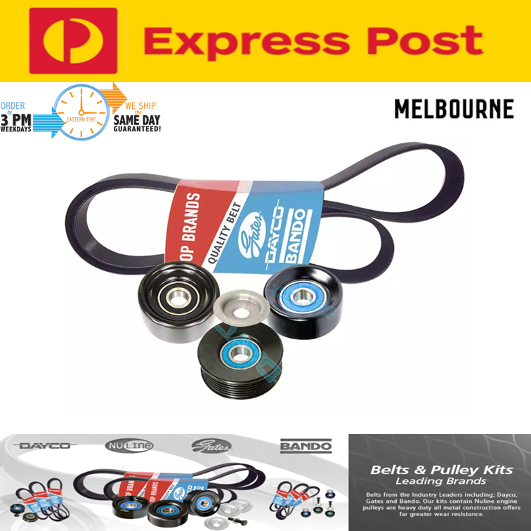 Belt & Pulley Kit for Holden Commodore VX-VY 3.8L V6 EcoTec N/Aspirated 00-04