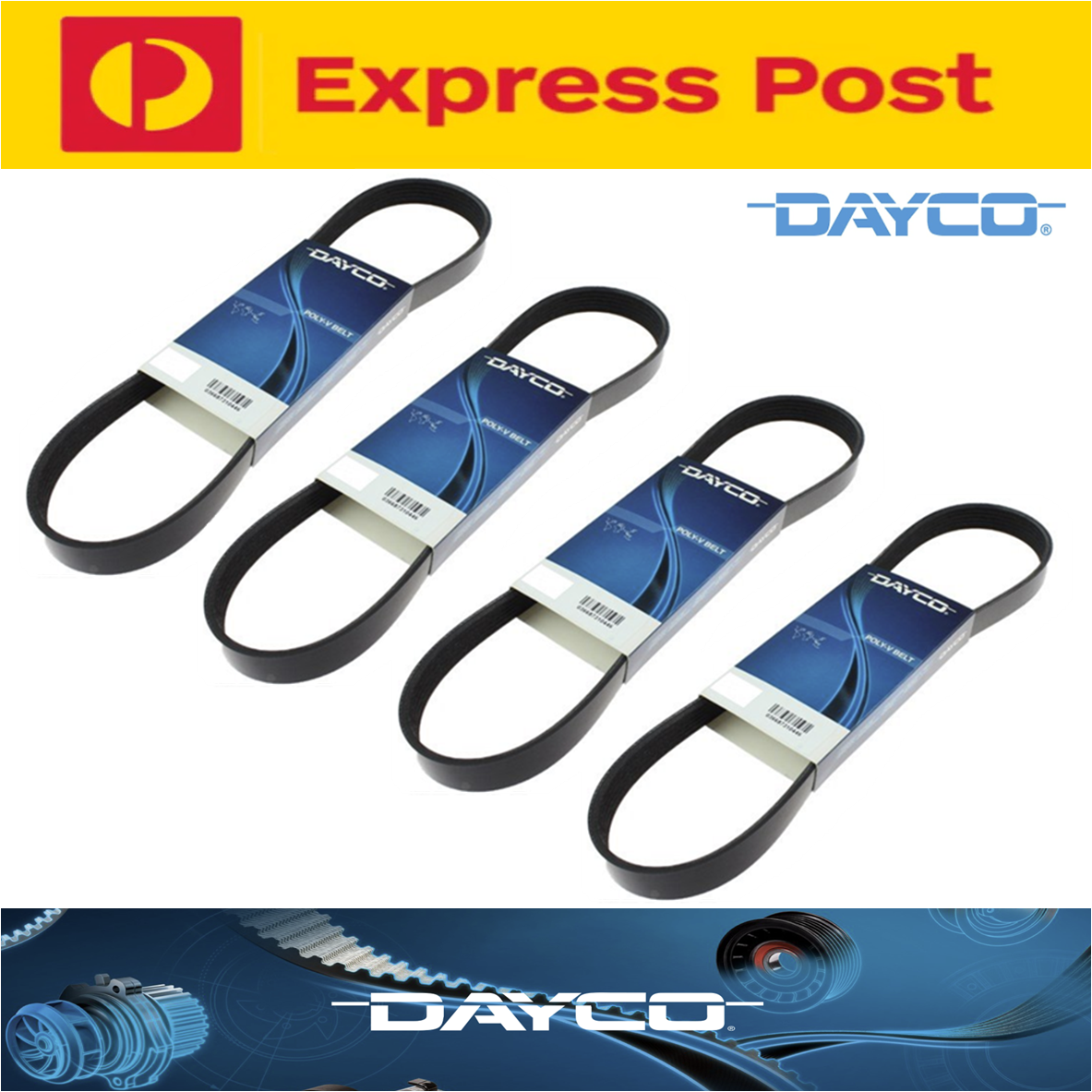 DAYCO A/C & Alternator & P/S Drive Belt Kit for Holden Rodeo TF 2.6L 4ZE1 88-98