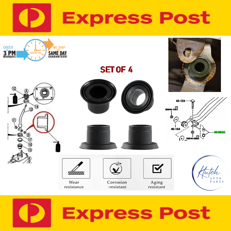 4x Manual Shifter Bushing Kit For Mazda 323 626 Protege MX-3 MX-6 MX B001-46-062