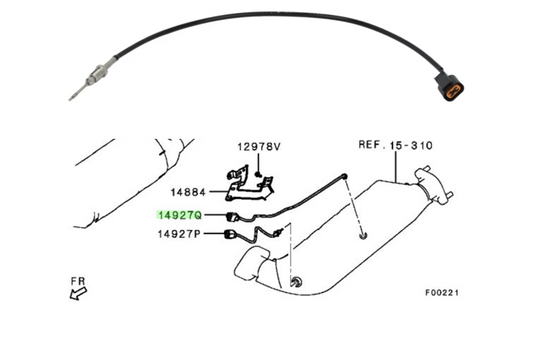 Exhaust Gas Temperature DPF Sensor for Mitsubishi Pajero 4M41 3.2L Diesel MIDDPF