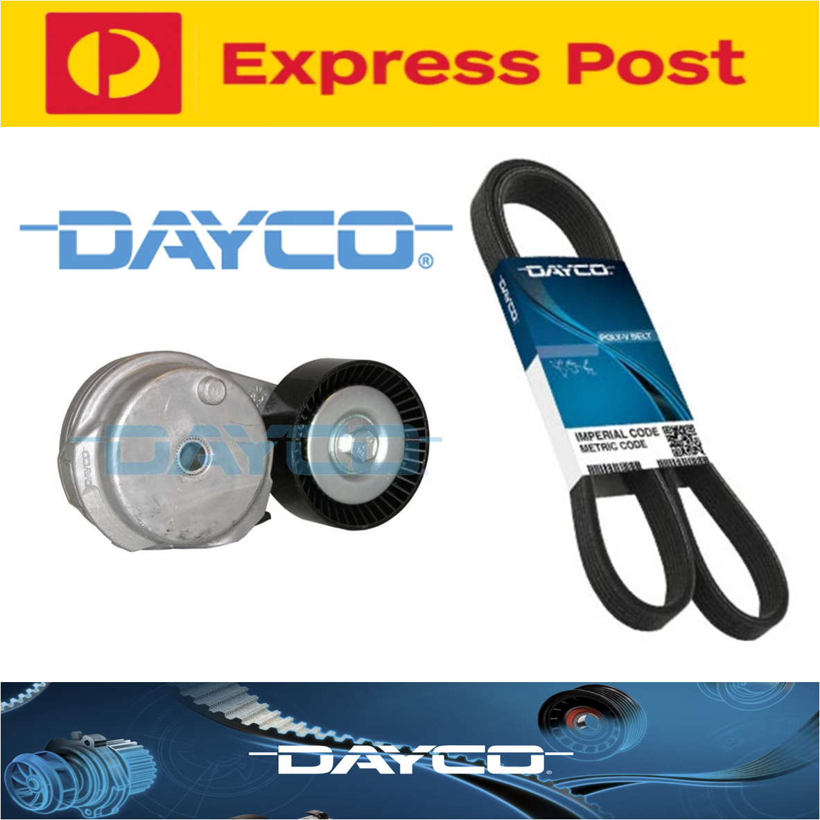 Dayco Belt & Tensioner Kit for Jeep Grand Cherokee WK2 6.4L SRT8 344kW ESG 16-On