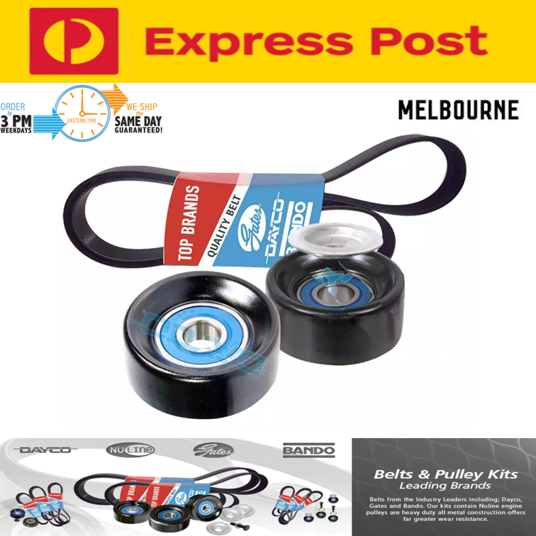 Belt & Pulley Kit for Holden Commodore 3.6L V6 LY7 LE0 LW2 VZ VE 08/04-08/10