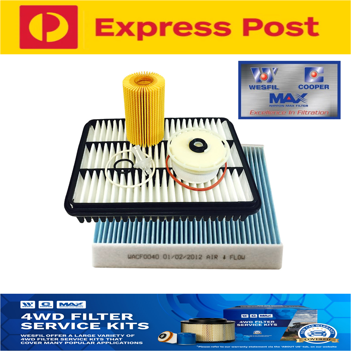 Oil Air Cabin Fuel Service Filter Kit for LandCruiser 79 Series 1VD 4.5 Diesel