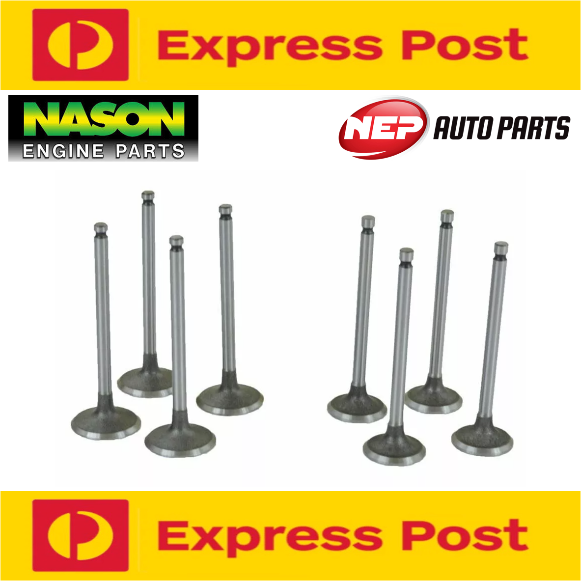 INLET & EXHAUST VALVE X8 FOR  Jeep Cherokee XJ VM 2.5L ENC DIESEL Turbo