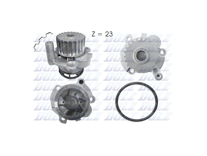 DOLZ Water Pump for Audi A3 2.0L TFSI 8P AXX BWA 2005-2009