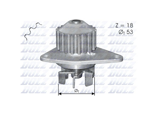 Water Pump Peugeot 205 (TU3A TU3S) 206 (TU3JP TU3JP2) 306 (TU3 TU3MC TU3JP) 1.4L
