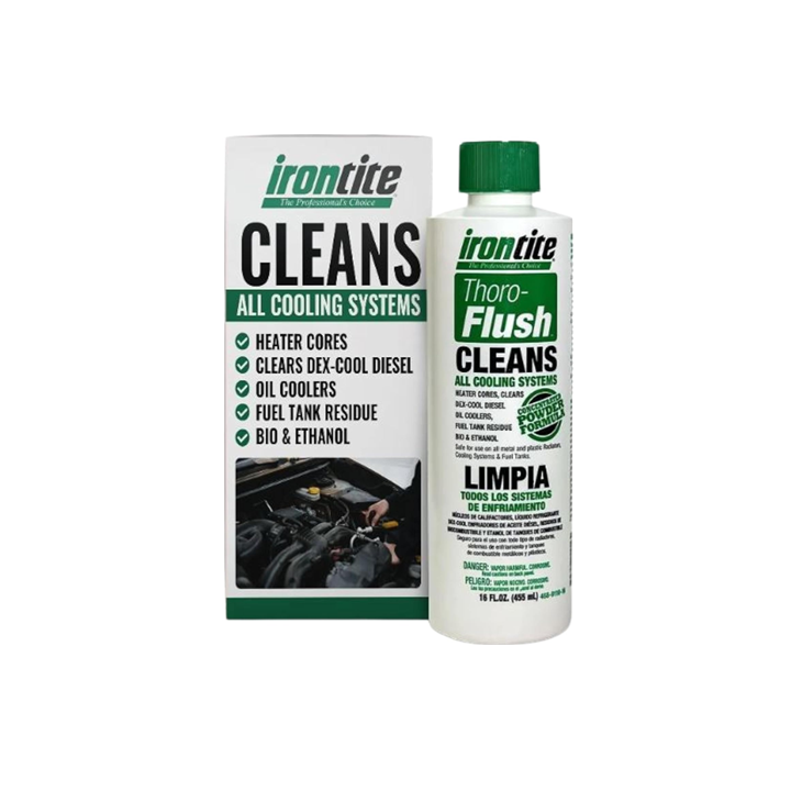 IRONTITE THORO FLUSH INDUSTRIAL STRENGTH RADIATOR CLEANER Rust Scale Oil Sludge