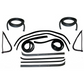 Ford Bronco Door Window Vent Seal Bailey Channel Weather Strip Set 78-80