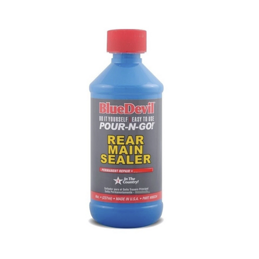BLUE DEVIL REAR MAIN SEALER 8OZ Permanently Stop Rear Main Seal Leaks